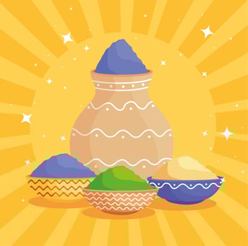 powder for holi celebration vector