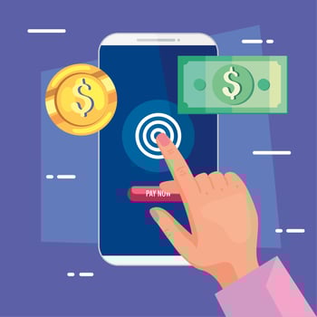 banner online payment vector