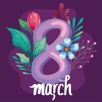 poster for march 8 vector
