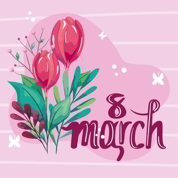 card for march 8 vector