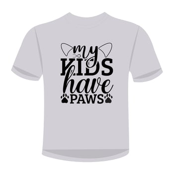 My kids hawe paws t-shirt design vector