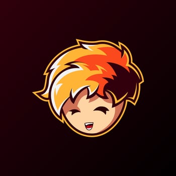 gamer mascot logo illustration vector