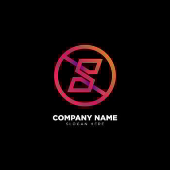 colorful letter s logo vector