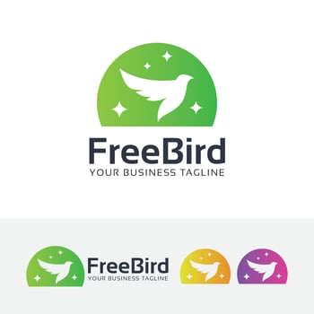 Free bird logo design template vector