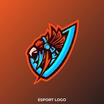 rooster mascot logo illustration vector