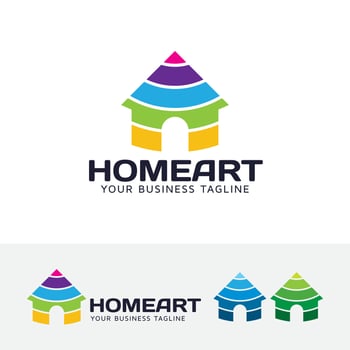 House art vector logo template