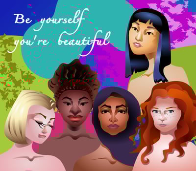 Different women are beautiful vector
