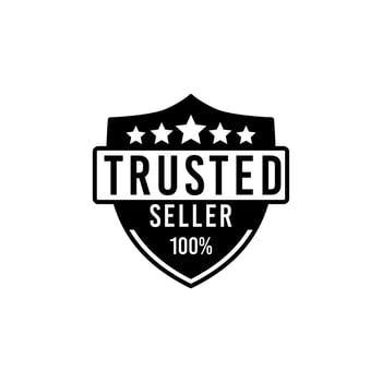 Trusted Seller Stamp Logo Design vector
