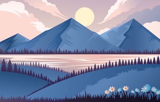 Nature Landscape Flat Design Background vector
