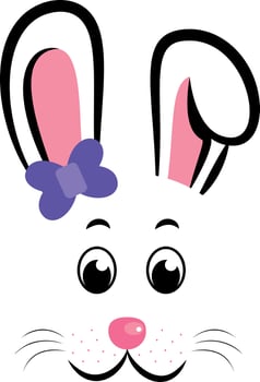 Kawaii Easter Bunny. Vector illustration