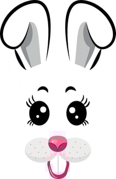 The rabbit is the symbol of 2023. Vector illustration