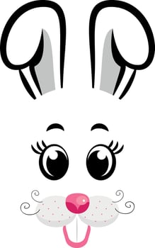 The rabbit is the symbol of 2023. Vector illustration