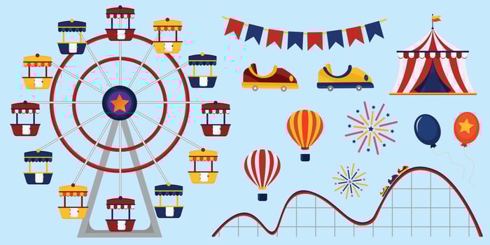 Carnival Fest Icon Set A vector