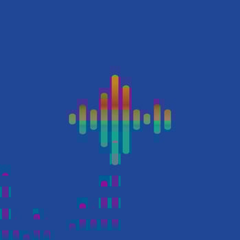 Sound waves vector illustration icon template