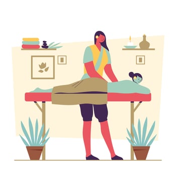 Spa Massage Concept vector