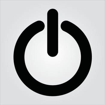 Isolated Glyph Power Switch Icon Electricity Scalable Vector Graphic