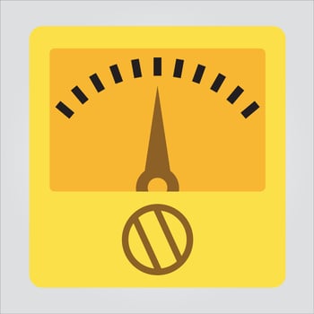 Isolated Color Voltmeter Icon Electricity Scalable Vector Graphic