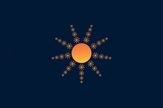 Sunburst Logo Design Template vector
