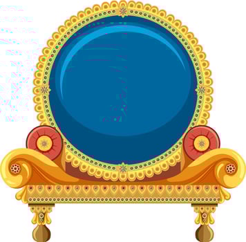 Armchair with round back frame vector