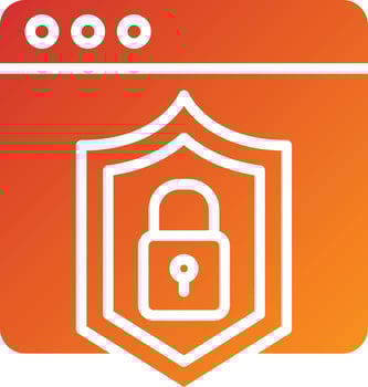 Web Protection Icon Style vector