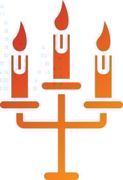 Wedding Candle Icon Style vector