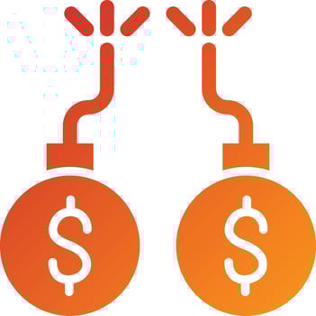 Debt Icon Style vector