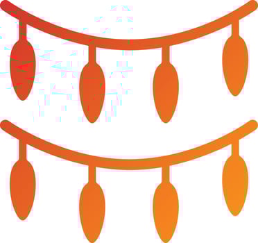 New Year Lights Icon Style vector