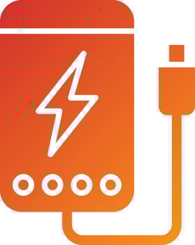 Power Bank Icon Style vector