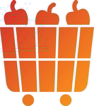 Fruit Cart Icon Style vector