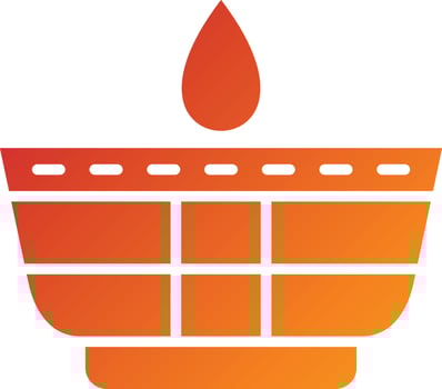 Oil Lamp Icon Style vector