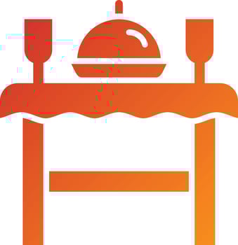Dining Table Icon Style vector