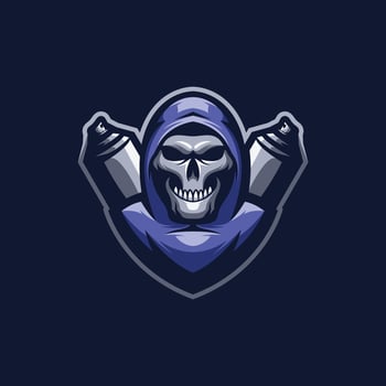 Hoodie Skull Mascot Design vector