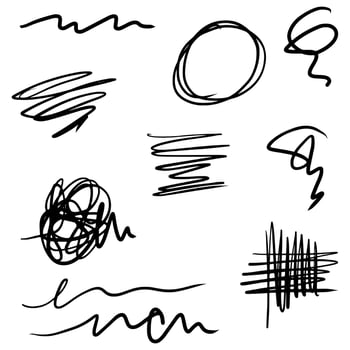 doodle sketchy pen and scrible isolated on white background .vector illustration vector