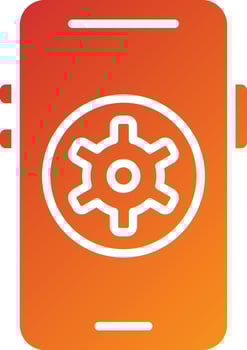 Mobile Settings Icon Style vector