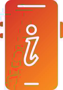 Mobile Info Icon Style vector