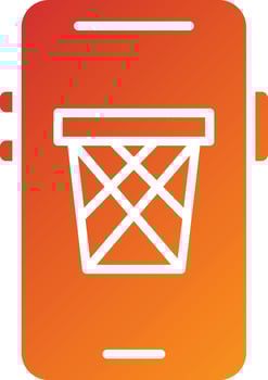 Mobile Bin Icon Style vector