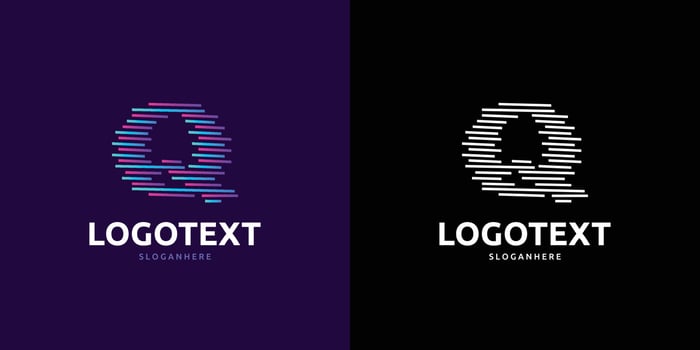 Letter Q logo, Colorful lines logo vector