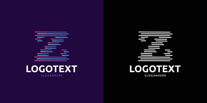 Letter Z logo, Colorful lines logo vector