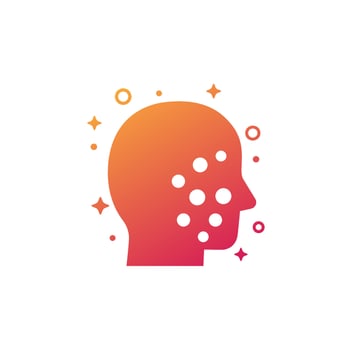acne, problem skin icon on white vector
