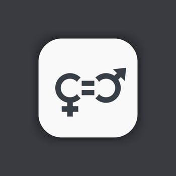 gender equity icon, vector pictogram