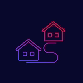 removal, moving line vector icon