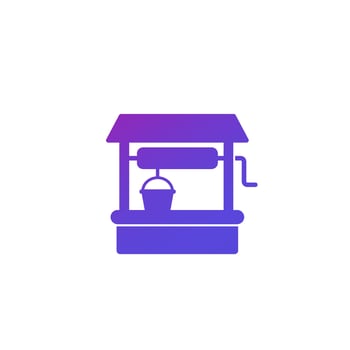 water well icon on white vector