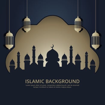 ramadan kareem and islamic background vector