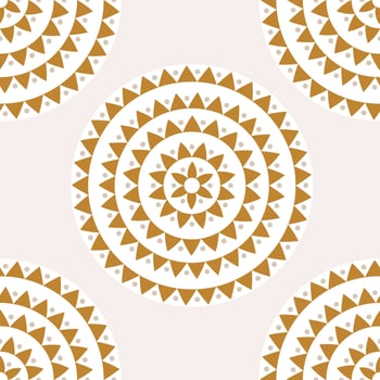 Cute Mandala card. Ornamental round doodle flower isolated on white background. Geometric decorative ornament in ethnic oriental style. vector