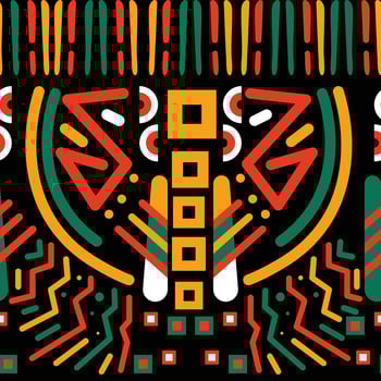 Pan Africa Seamless Pattern Concept vector