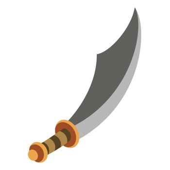 cartoon pirate sword art vector