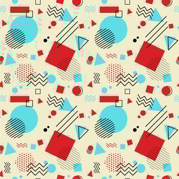 seamless pattern design composed of several shape elements vector