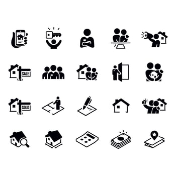 real estate icons vector design