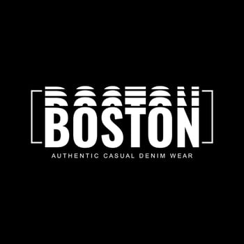 boston denim streetwear t-shirt and apparel vector
