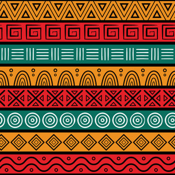 Pan African Color Seamless Pattern vector